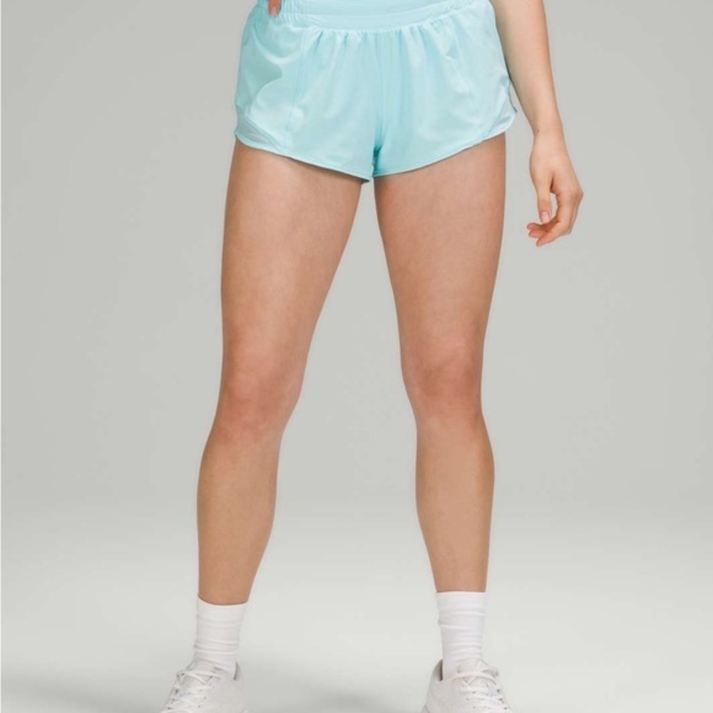 Brand New Lululemon Hotty Hot 2.5” LR Icing Blue Size 10